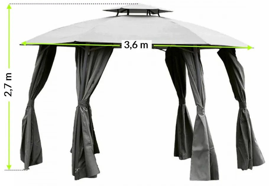 Foișor de grădină Gavi 2 grafit