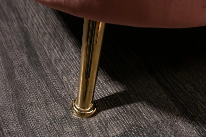 Canapea cu forma curbata Arielle 220cm, roz