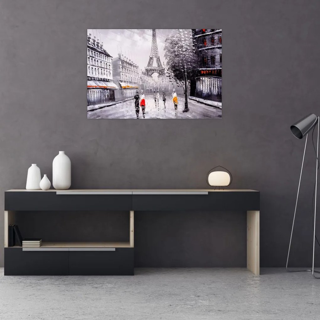 Tablou - Pictură în ulei, Paris (90x60 cm)