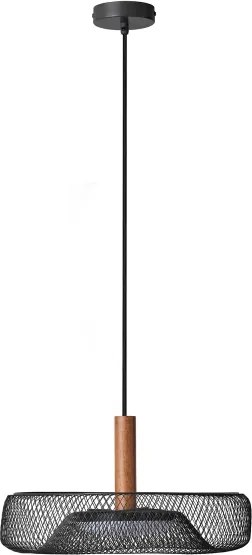 Osram - Lustră LED suspendată pe cablu DECOR MESH LED/18,5W/230V Ø 40 cm negru/lemn de cauciuc