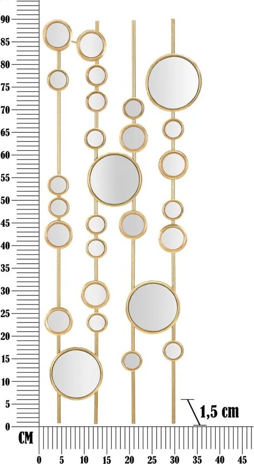 Decorațiune de perete din metal 35,5x90 cm Small Mirros - Mauro Ferretti