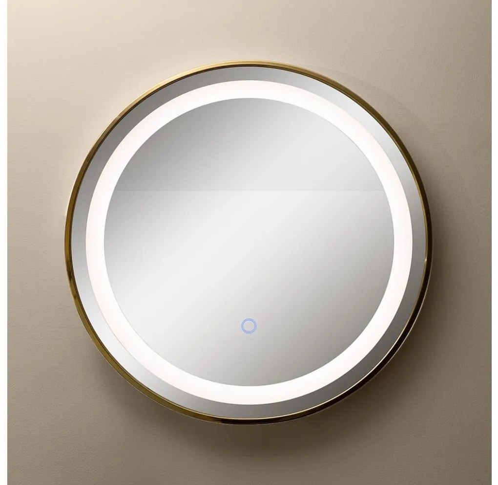 Oglindă LED retroiluminată pentru baie Zuma Line D251801 24W/230V 3000/4000/6000K IP44 auriu