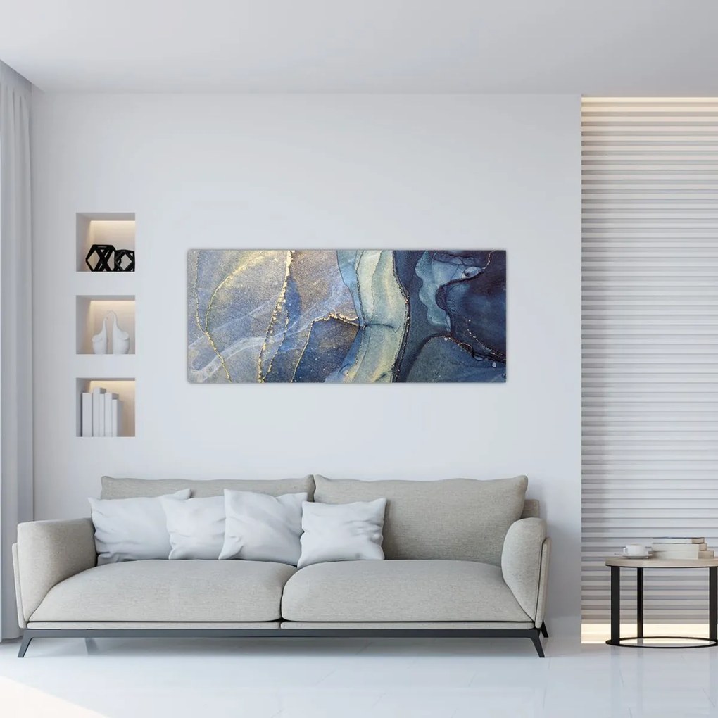 Tablou - Abstracție cu cerneală cu alcool (120x50 cm)