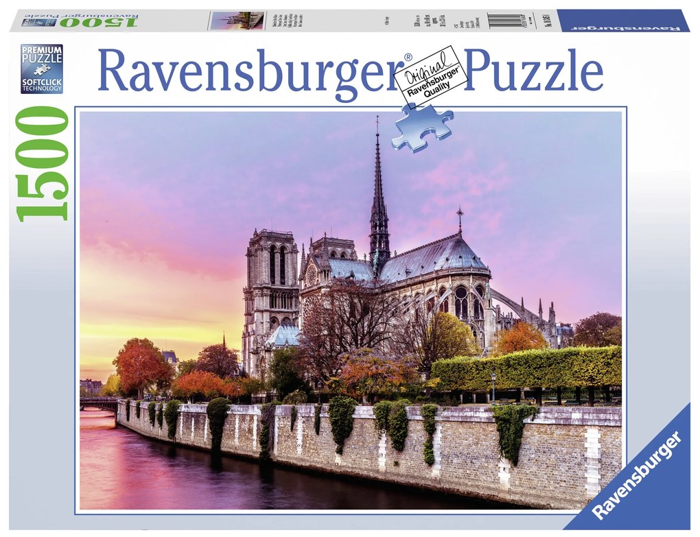 PUZZLE PICTURA NOTRE DAME, 1500 PIESE - RAVENSBURGER (RVSPA16345)