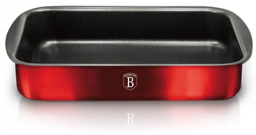 Tava pentru cuptor dreptunghiulara 40x28.5 cm Burgundy Metallic Line Berlinger Haus BH 1541