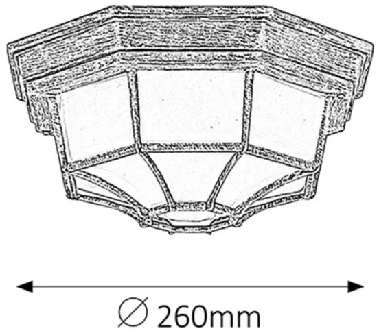 Rabalux 8376 - exterior Plafoniera MILANO 1xE27/100W/230V
