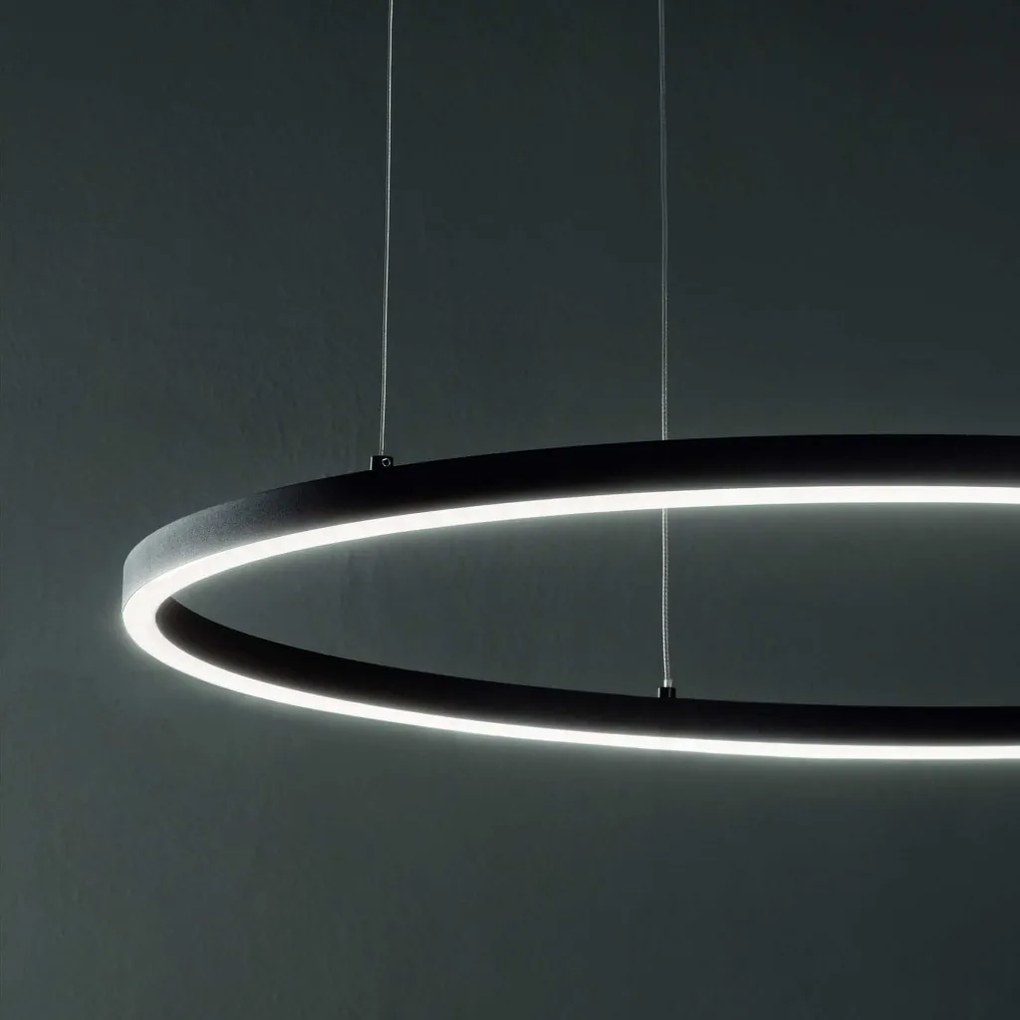 Lustra LED design modern Oracle slim sp d050 round 4000k on-off negru