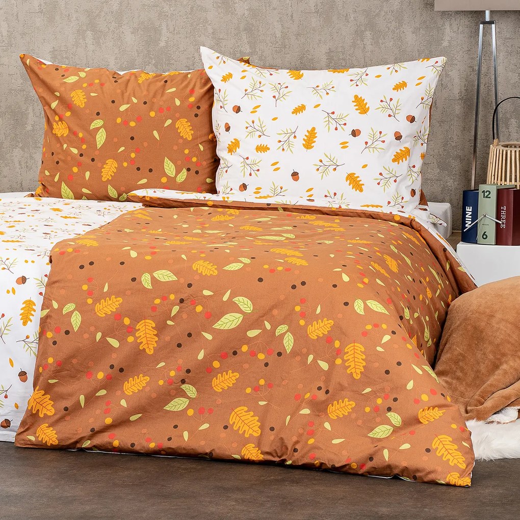 Lenjerie de pat 4Home Toamnă, din bumbac, 220 x 200 cm, 2 buc. 70 x 90 cm
