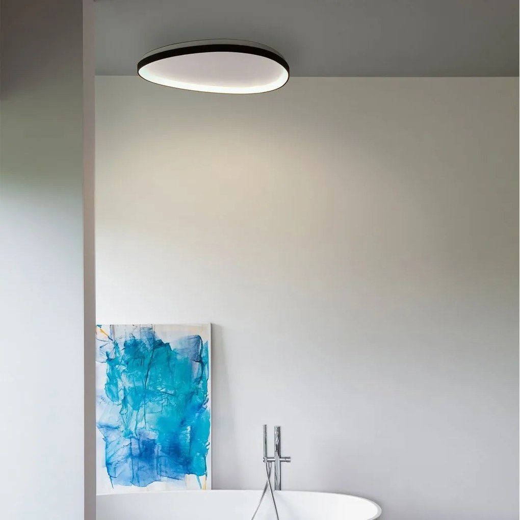 Plafoniera LED design circular GEMINI PL D042 ON-OFF NERO 4000K