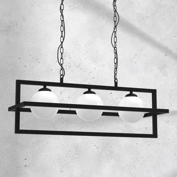 Lustră pe lanț DIEGO 3xE14/40W/230V neagră