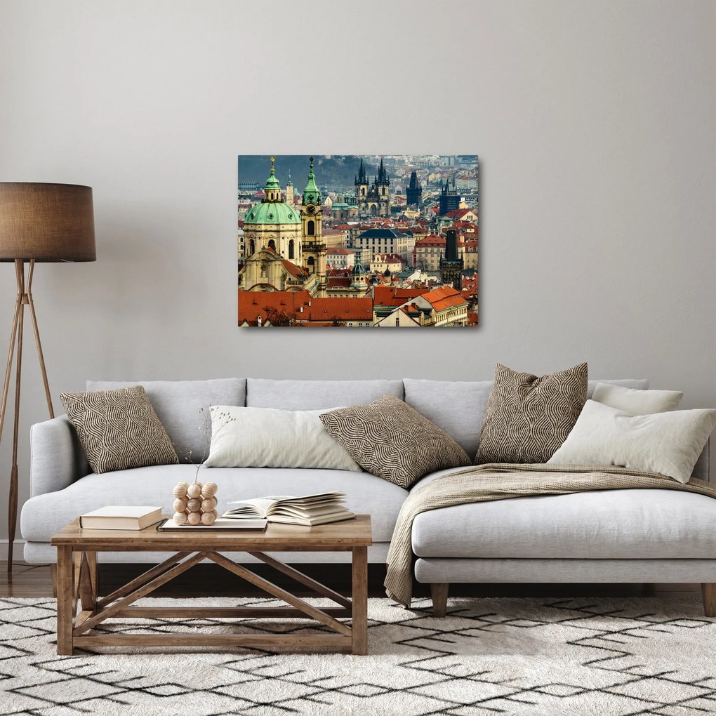 Tablou - Panorama din Praga (70x50 cm)