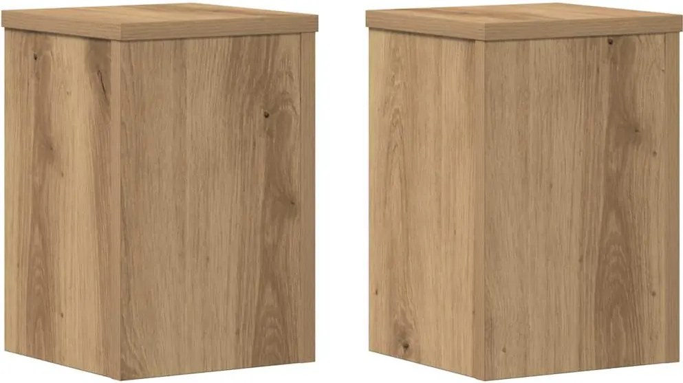 vidaXL Suporturi de plante, 2 buc., stejar artizanal, 20x20x30cm, lemn