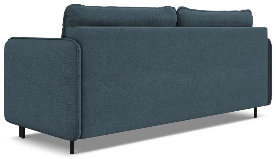 Canapea albastră extensibilă/cu spațiu de depozitare 226 cm Luana – Makamii