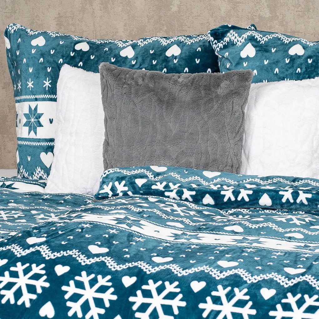 Lenjerie de pat din microflanel 4Home Nordic love, 140 x 200 cm, 70 x 90 cm