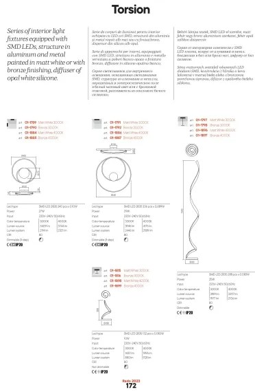 Redo 01-1887-LED Plafonieră LED dimabilă TORSION, 29 W, 230 V, Ø 55 cm, bronz