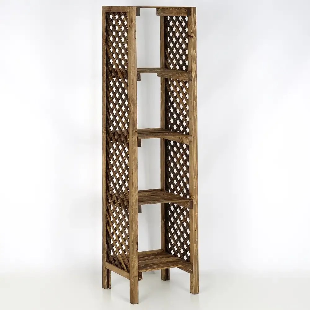 Raft organizator cu 4 politie pentru ,baie bucatarie, culoare nuc, 140 cm