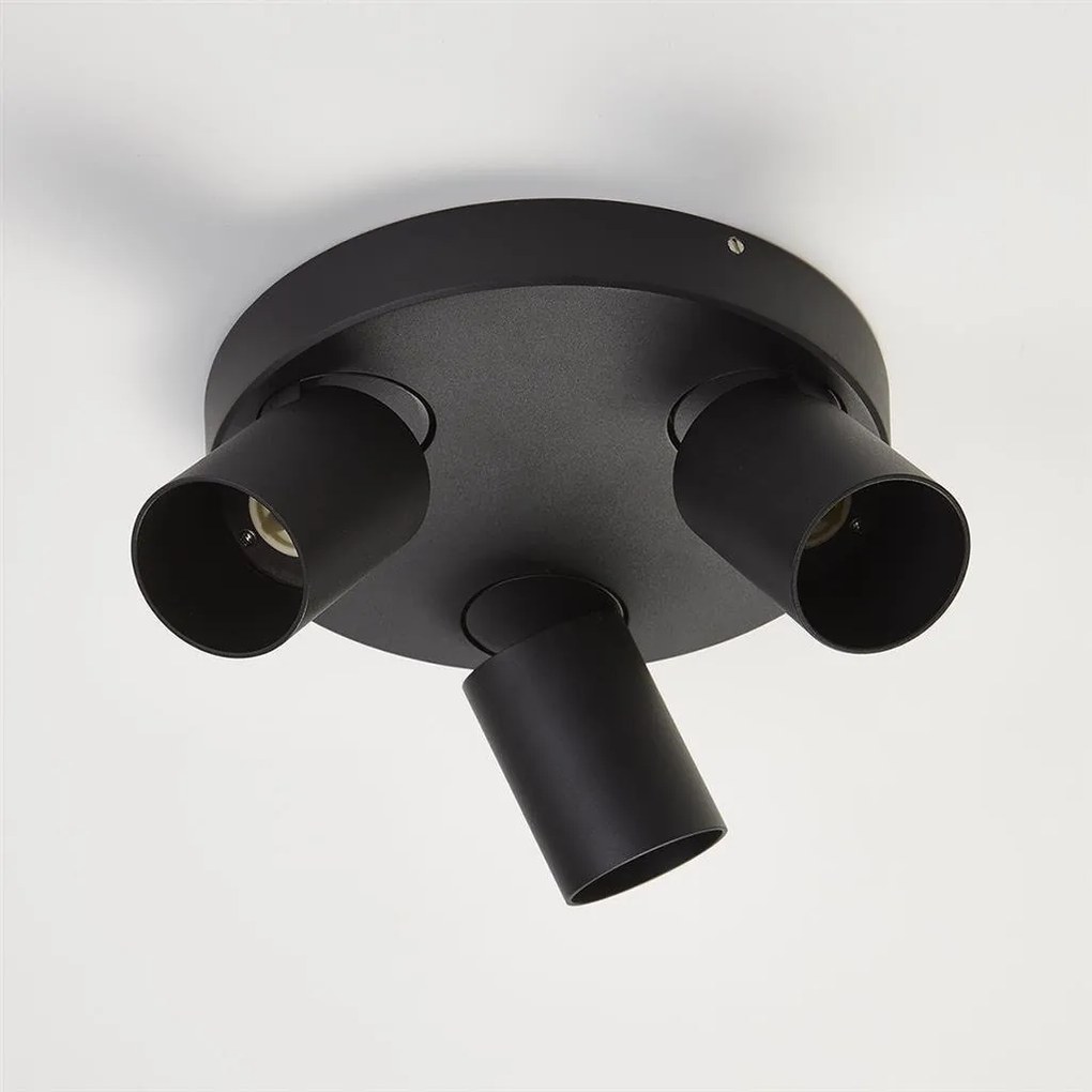 Corp aplicat cu 3 spoturi directionabile Moon 3 Bar, negru