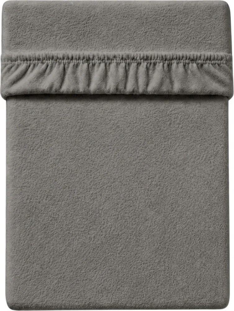 Cearșaf din fleece cu elastic MOLTON gri inchis 180 x 200 cm