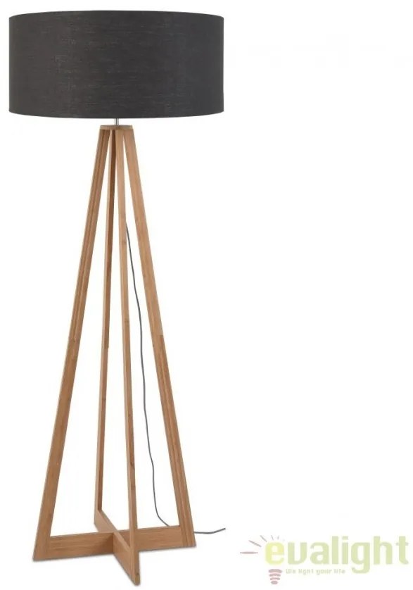 Lampadar realizat din materiale naturale, durabile si ecologice, EVEREST/F gri inchis
