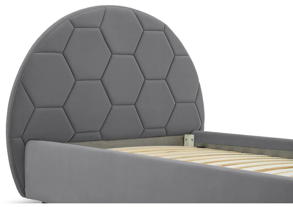 Pat pentru copii gri 90x200 cm Mercury – Scandic