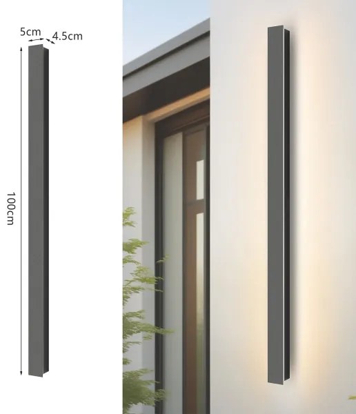 Brilagi - Aplica LED de exterior LINEAR LED/22W/230V 3000K IP65 antracit