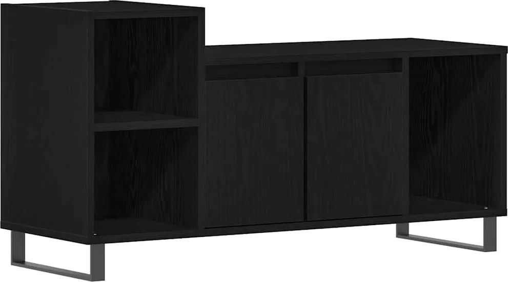 vidaXL Set comodă TV Stejar Negru 100 x 35 x 55 cm Lemn compozit