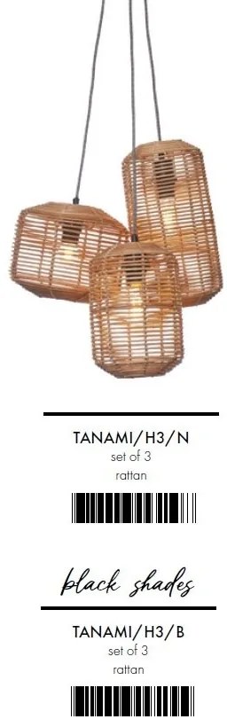 Lustra cu 3 Pendule eco din ratan Tanami tube mix/s3