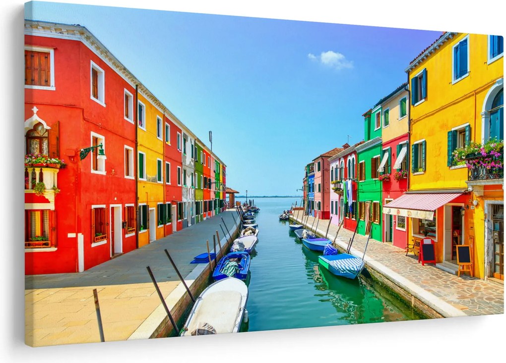 Tablou - Insula Burano, Veneția, Italia (90x60 cm)