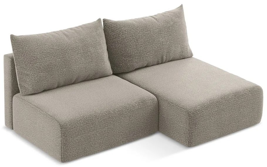 Colțar bej extensibil/cu spațiu de depozitare (cu colț pe partea dreaptă) Kalena – Makamii