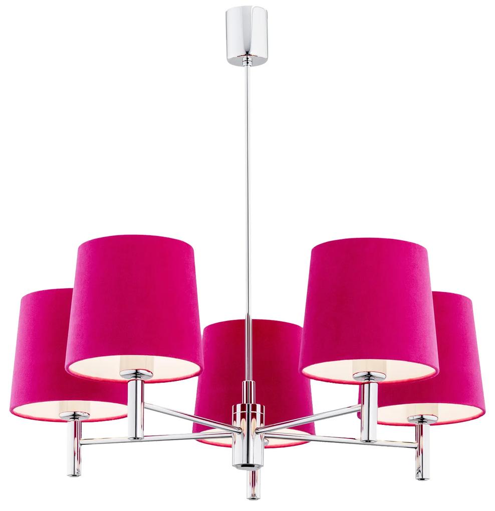Candelabru modern design elegant BOLZANO 5L roz