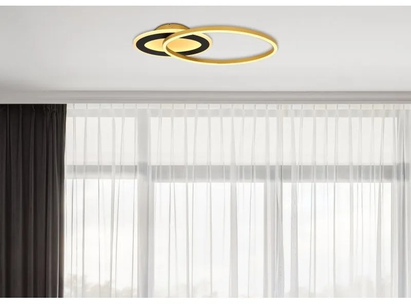 Plafoniera LED design modern Silla I negru mat, auriu 24W