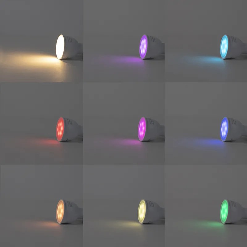 Spotlight inteligent încastrat negru cu auriu inclinabil inclusiv Wifi GU10 - Chuck
