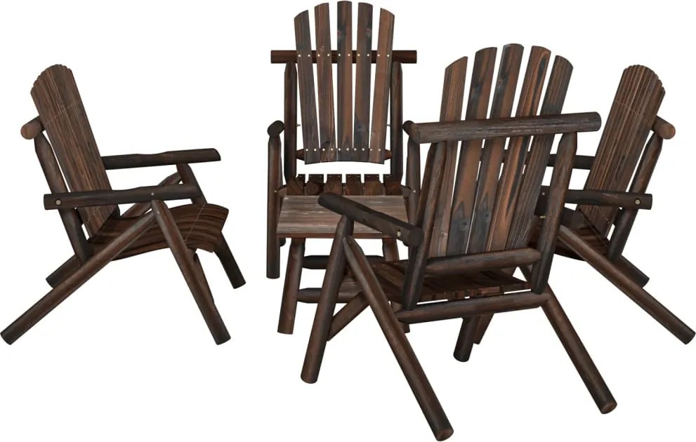 vidaXL Set mobilier de grădină, 5 piese, lemn masiv de molid