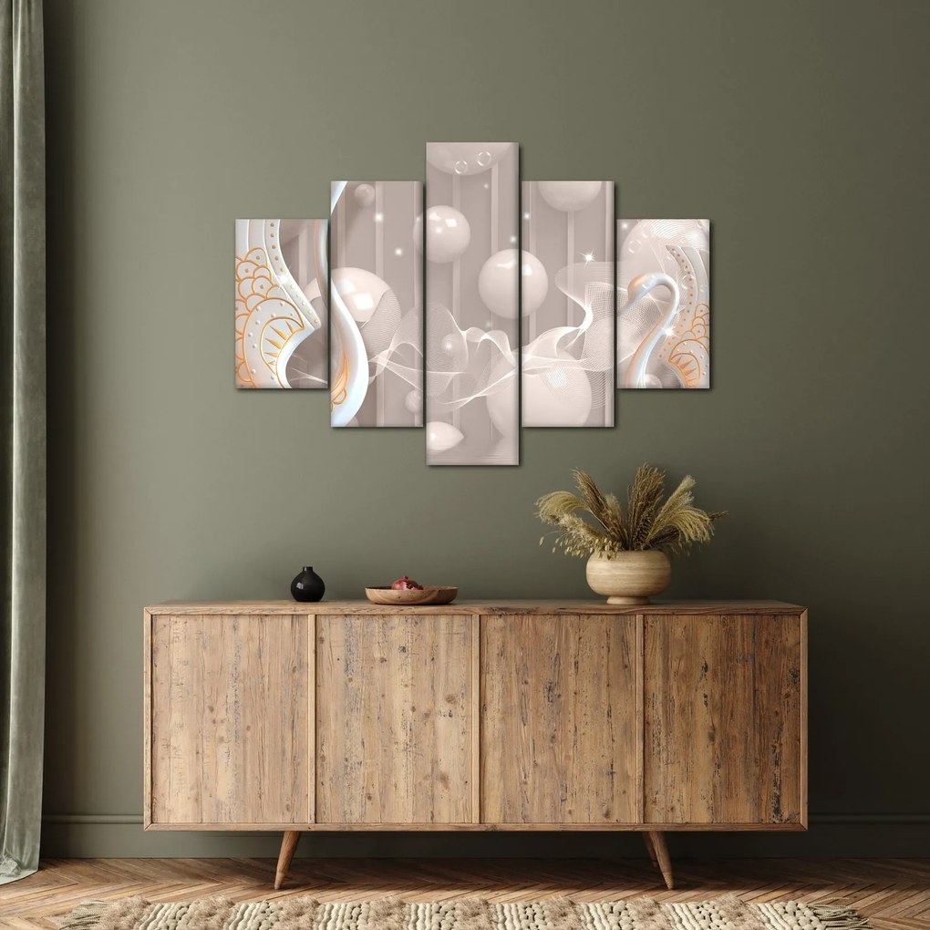Tablou - Lebede fermecate (150x105 cm)