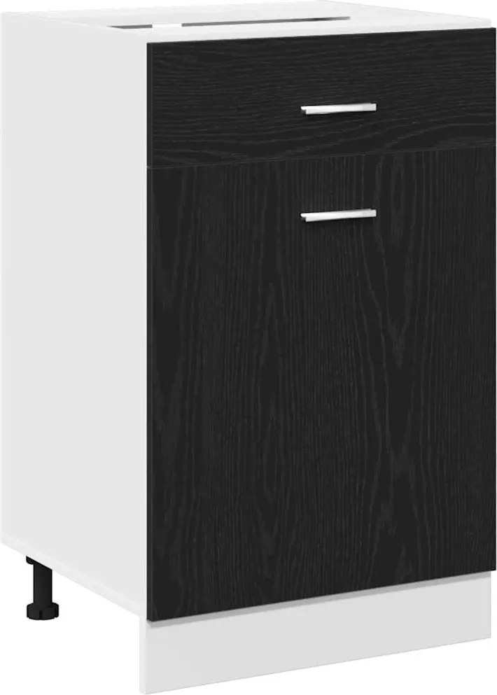 vidaXL Dulap suspendat Stejar Negru 50 x 46 x 81,5 cm Lemn compozit