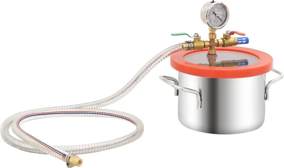 vidaXL Cameră de vid, 3,7 L, oțel inoxidabil