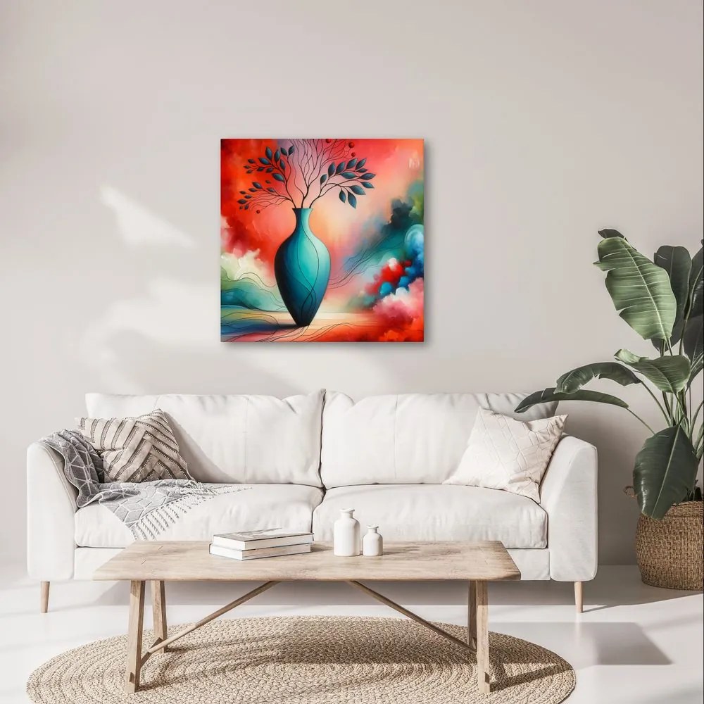 Tablou vază strălucitoare în abstract