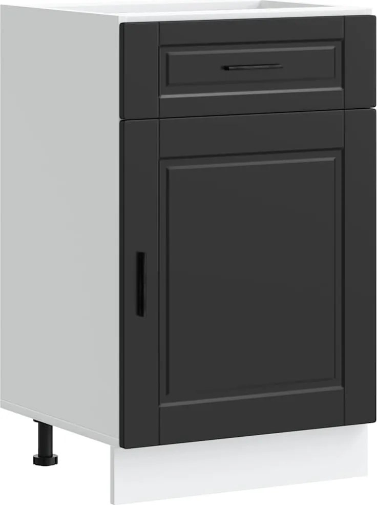 vidaXL Dulap de bază de bucătărie „Porto” din lemn negru prelucrat