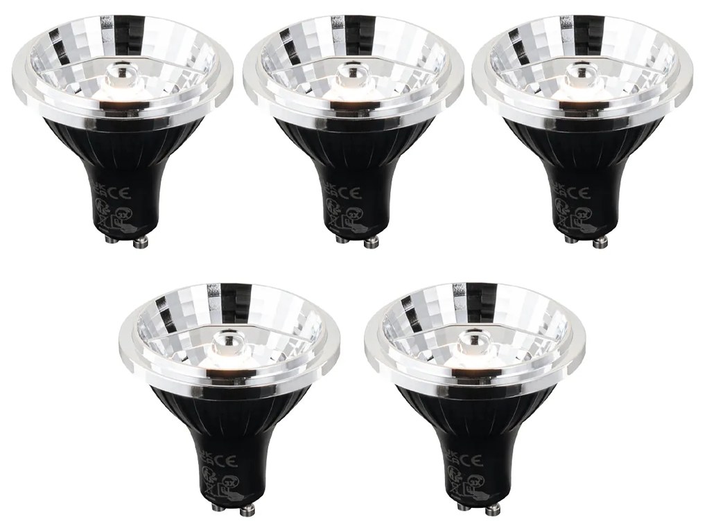 Set de 5 becuri LED GU10 cu Kelvin reglabil în 3 trepte 70mm 6W 500 lm 2200 - 3600K