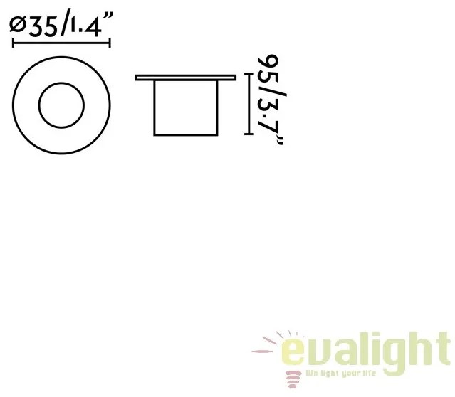 Spot LED incastrabil exterior pavaj GRUND 2W 70726