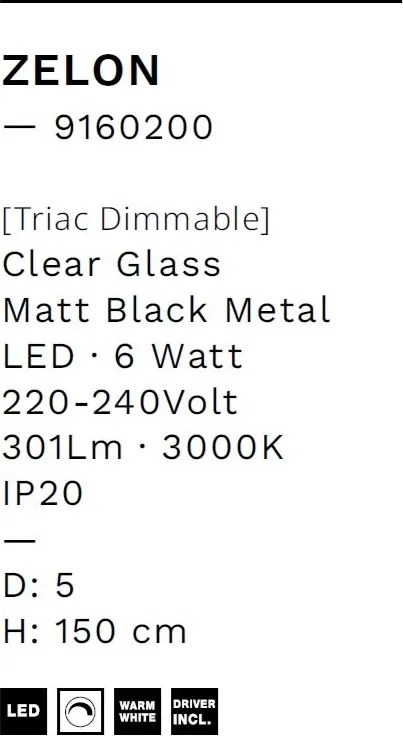 Pendul LED stil modern ZELON