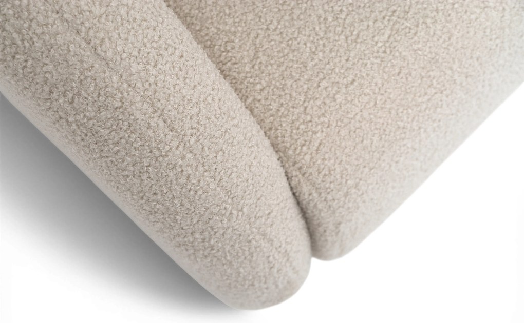 Canapea extensibilă Nubi trei locuri 140 cm cu ladă de depozitare - boucle bej deschis Quelle 03