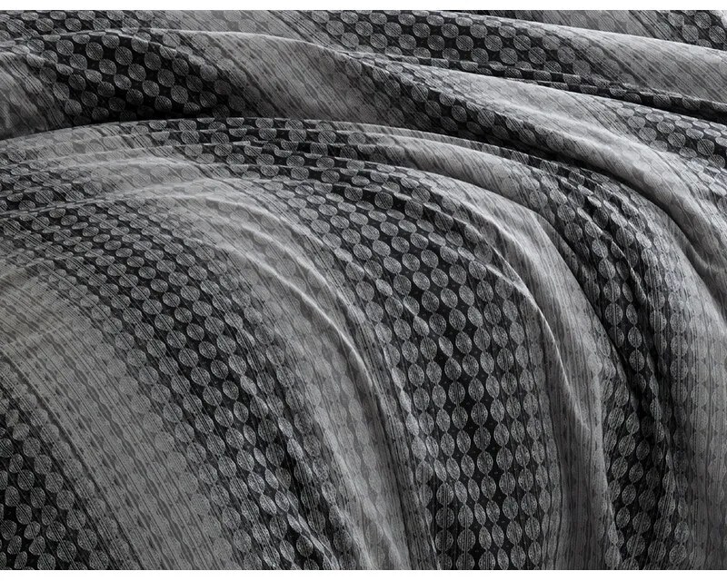 BedTex Lenjerie de pat din bumbac Oberon gri, 220x 200 cm, 2 bucăți 70 x 90 cm