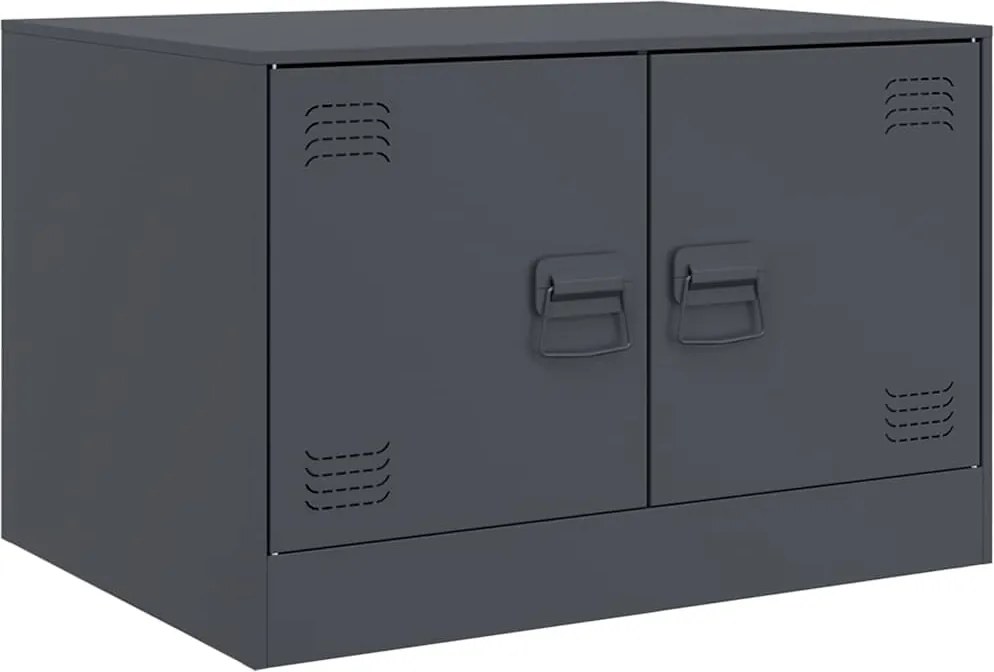 vidaXL Măsuță de cafea, antracit, 67x50x44 cm, oțel