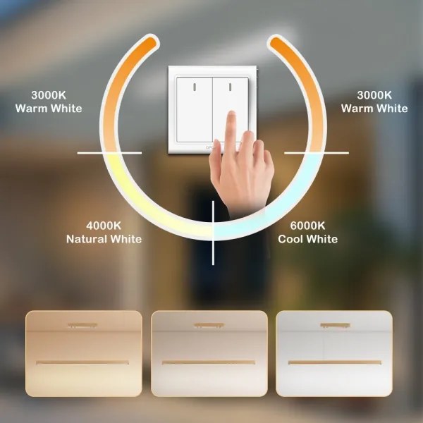 Brilagi - Lustra LED OAK suspendată cu cablu, 30W/230V, 3000/4500/6000K, stejar