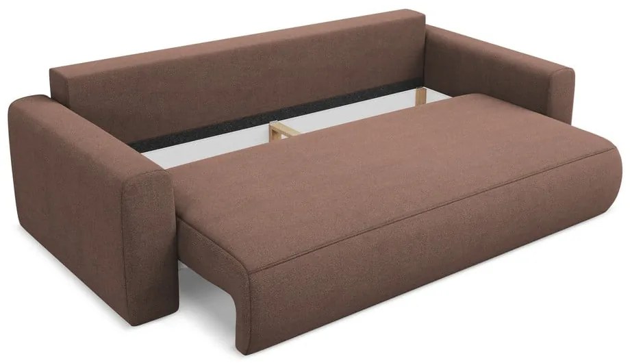 Canapea roz extensibilă/cu spațiu de depozitare 238 cm Kapua – Makamii