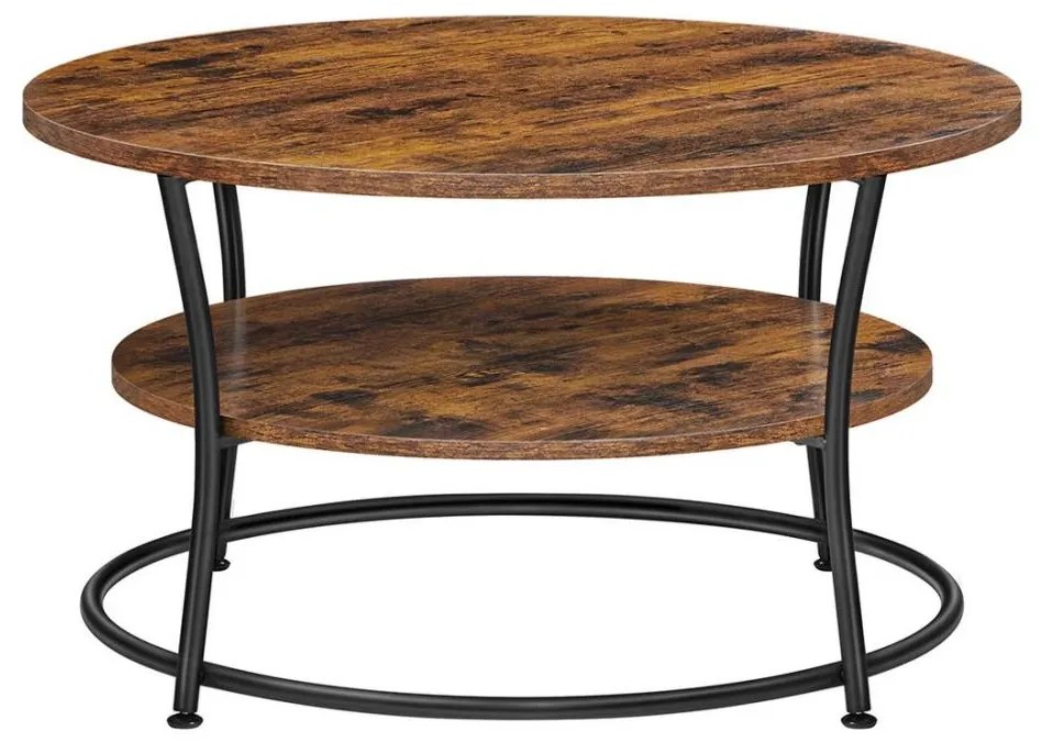 Masă de cafea ELDUR maro/negru