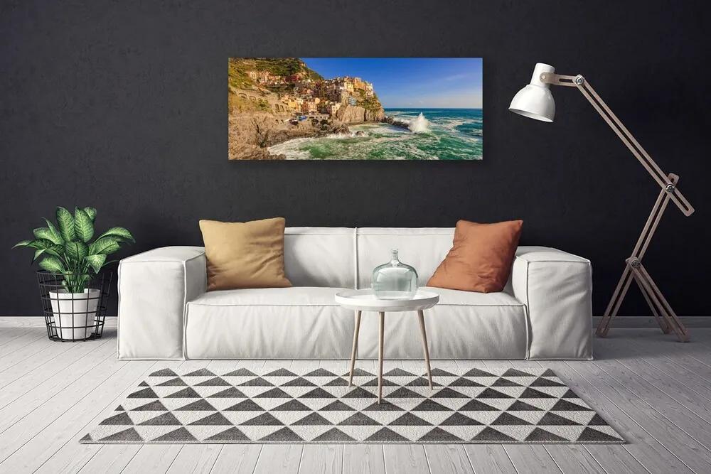 Tablou pe panza canvas Munții Sea Peisaj Maro Albastru