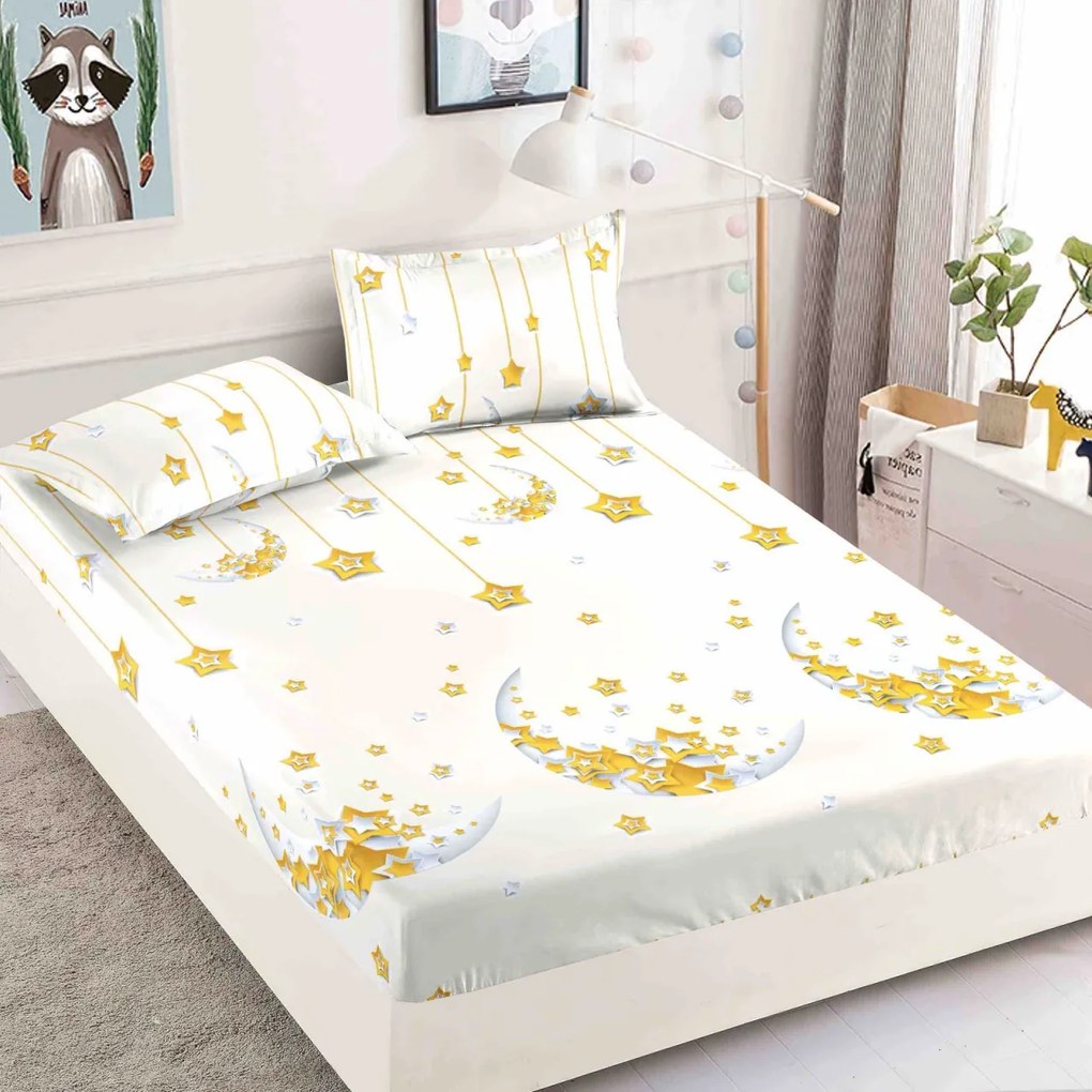 Huse de pat, 3 Piese, Finet cu elastic 180x200