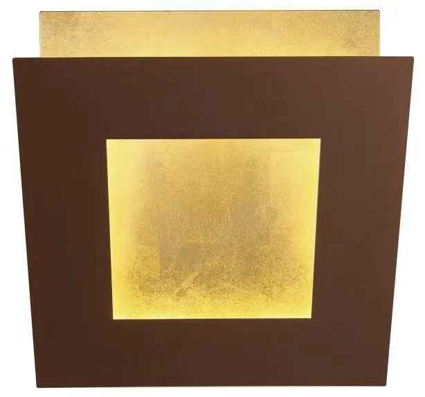 Aplica de perete LED design ambiental DALIA 18x18cm, corten/ auriu